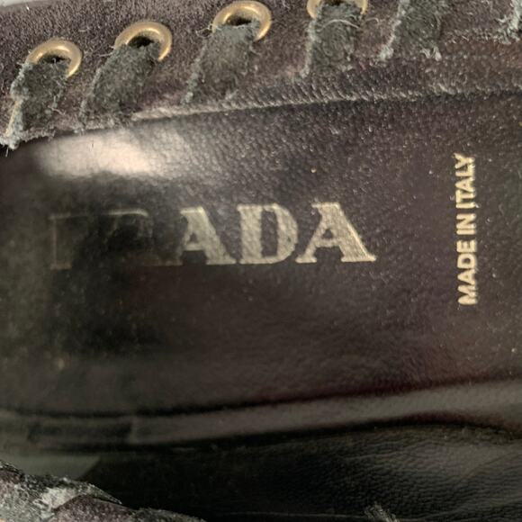 PRADA Size 7.5 Black Suede Beaded Embellishment Heels Pumps - Picture 7 of 9